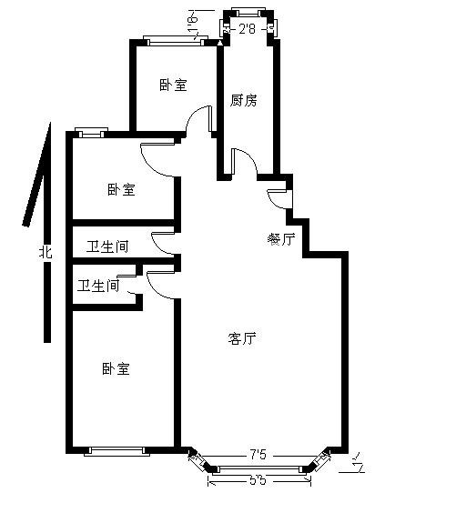 店长推荐 菜市口 枫桦豪景 南北通透大三居 约我看房-整租